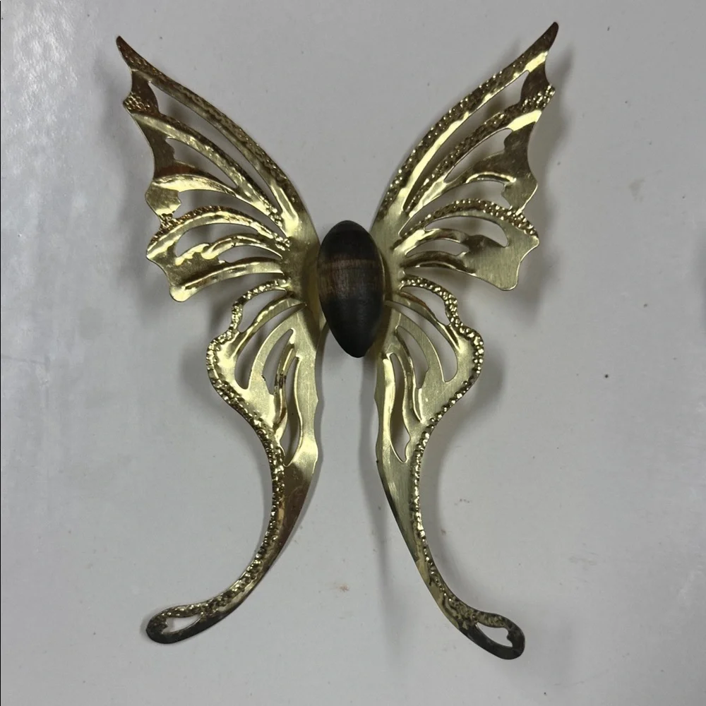 Butterflies Elegant Butterfly Wall Decor Set - Gold and Brown